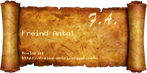 Freind Antal névjegykártya